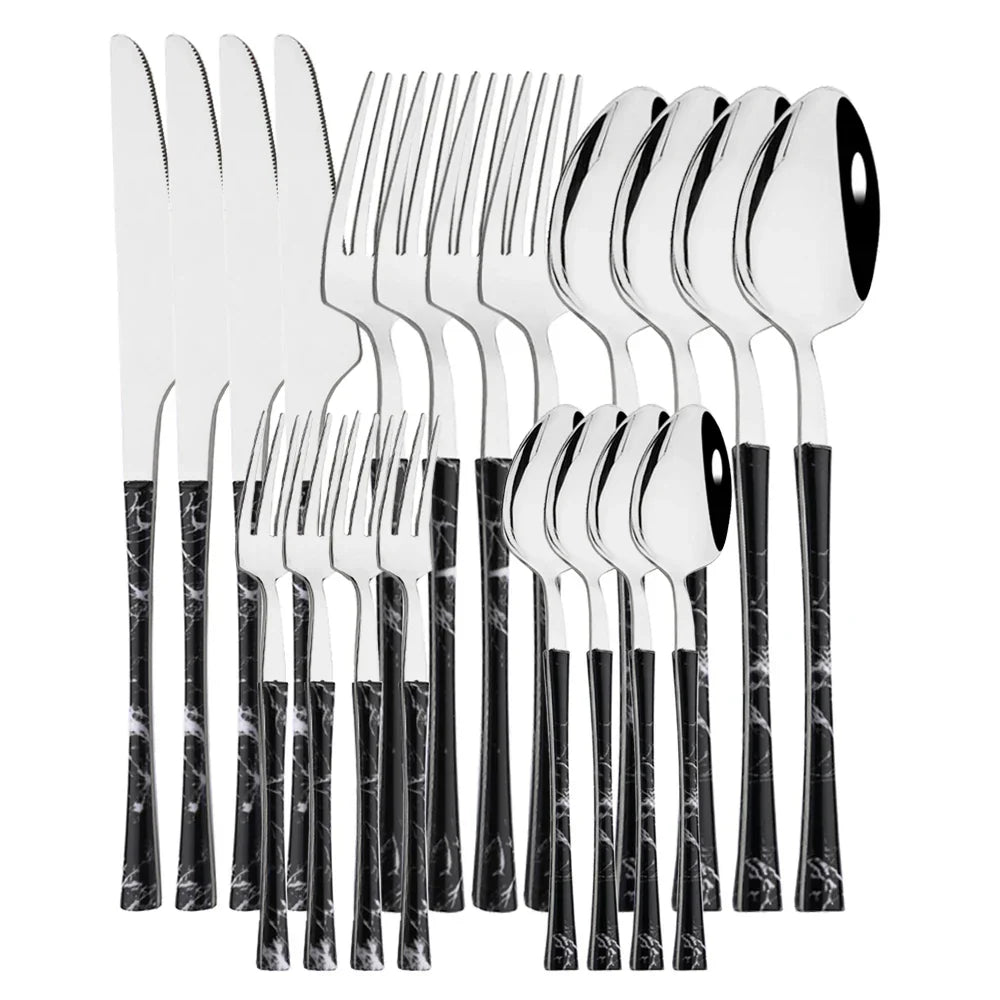 Lisslune | RusticDining | Stainless Steel Cutlery with Wooden Handles