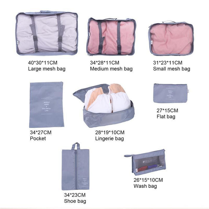 Lisslune | Travel Smart: versatile 8/6/1-piece organizer set for effortless packing