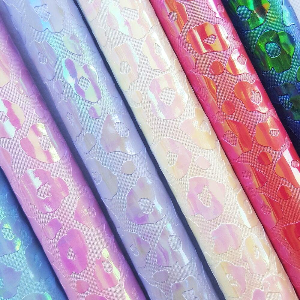 Lisslune | Colorful Leopard Print Synthetic Leather Craft Sheets - DIY Creativity Kit, 22*30CM
