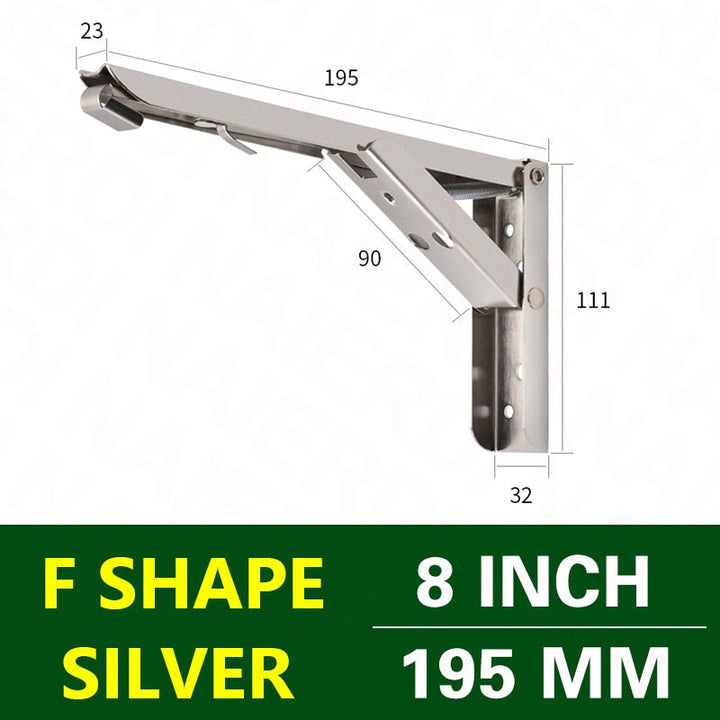 Lisslune | Wall-Mounted Foldable Shelf Organizer Bracket