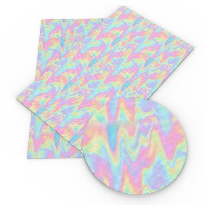 Lisslune | Vibrant Floral and Rainbow Faux Leather Craft Kit: Unleash your creativity