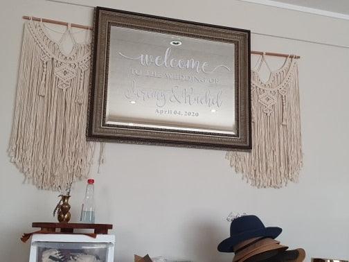 Lisslune | Customizable Wedding Mirror Decal: Personal Names & Date for Elegant Decoration