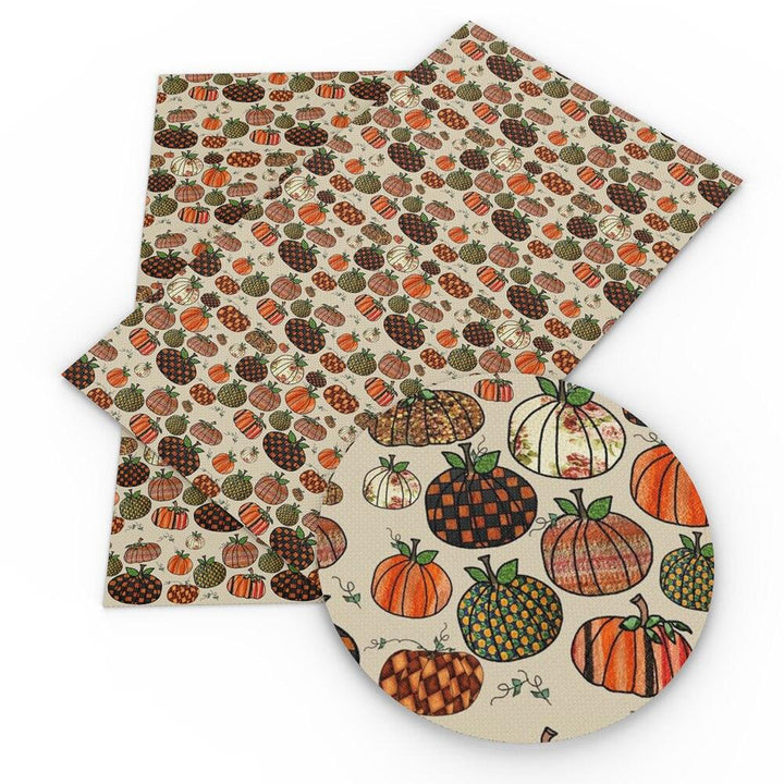 Lisslune | Autumn-inspired Leaf Pattern Synthetic Leather Craft Fabric for DIY and Upholstery