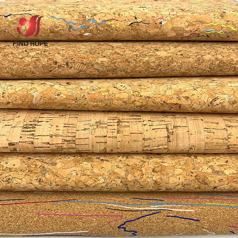 Lisslune | Printed Cork Leather Craft Material - 20cm x 120cm for DIY Projects