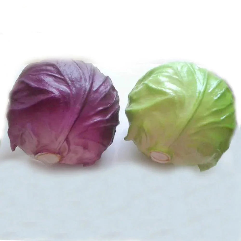 Lisslune | Realistic Plastic Cabbage Decoration - Premium Quality Vegetable Replica