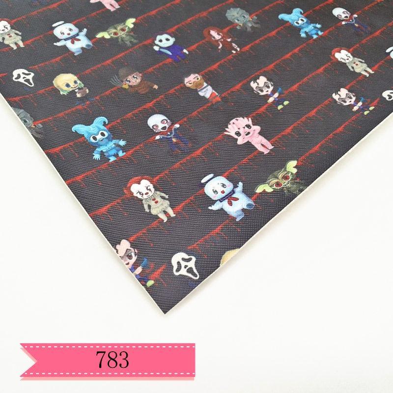 Lisslune | Halloween-themed cartoon character artificial leather for DIY crafts