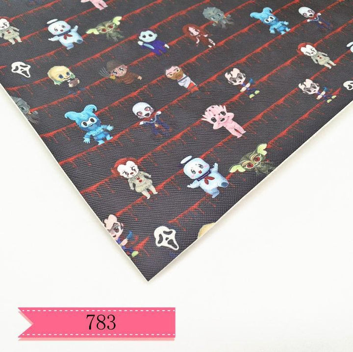 Lisslune | Halloween-themed cartoon character artificial leather for DIY crafts