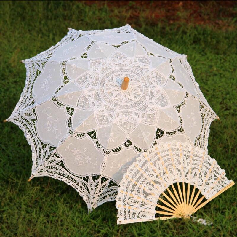 Lisslune | Victorian Elegance Bottle Umbrella and Fan Set: Handmade Timeless Beauty