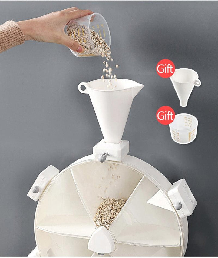 Lisslune | Whirling Box - Rotating Food Grain Storage Container