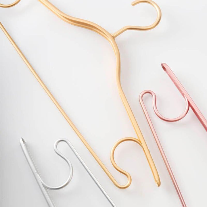 Lisslune | Stylish eco-friendly aluminum alloy non-slip hangers - 5-pack for premium dress management