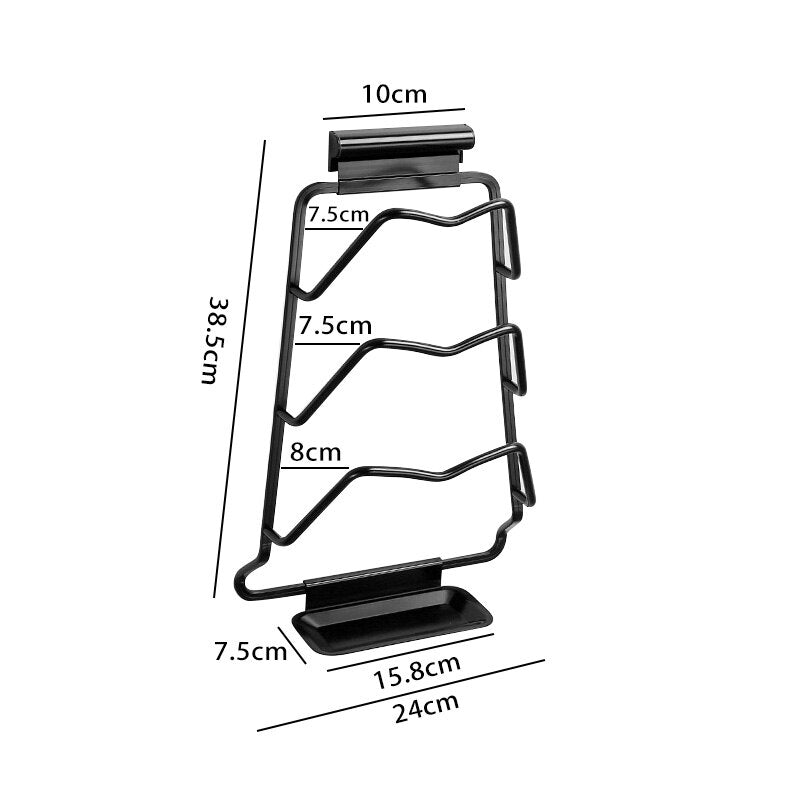 Lisslune | Wall-Mounted Extreme Pot Lid Holder Rack