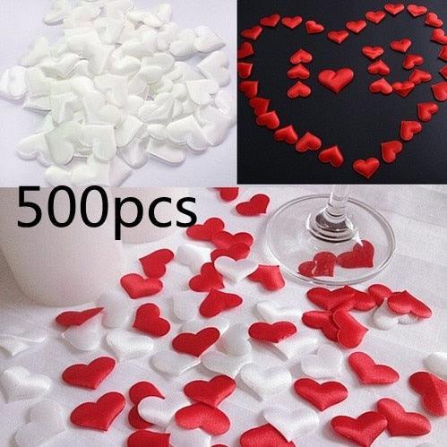 Lisslune | Romantic Heart-Shaped Petals for Weddings: 500pcs Bag of Timeless Elegant
