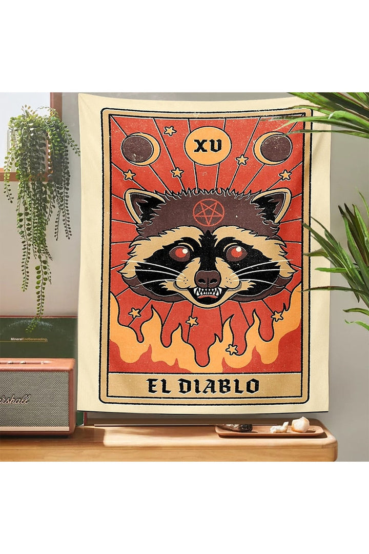 Lisslune | Demonic Raccoon Tapestry