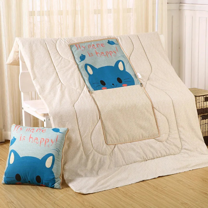 Lisslune | Cozy Convertible Pillow Quilt Combo Blanket
