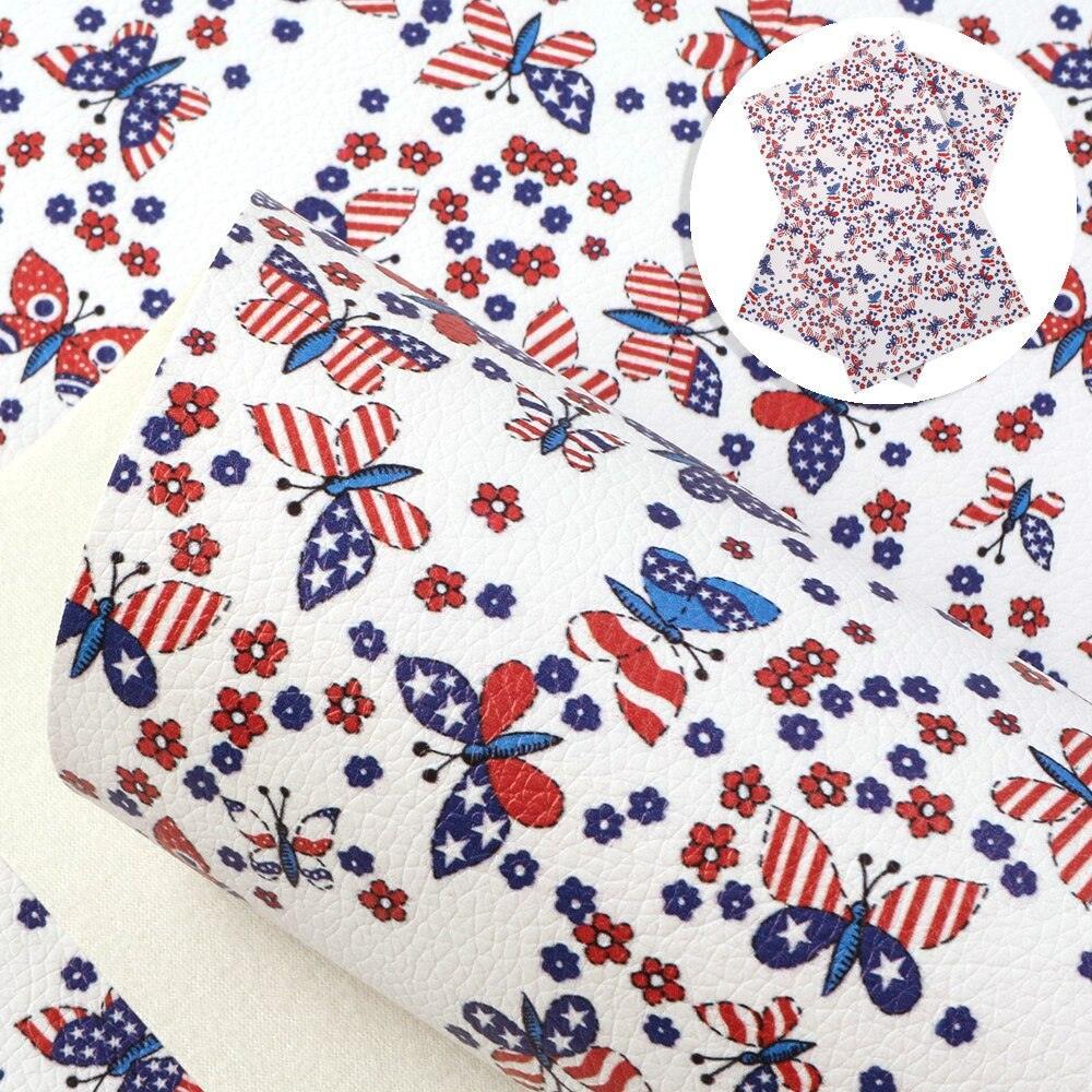 Lisslune | Patriotic Synthetic Leather Craft Material - 20*33cm