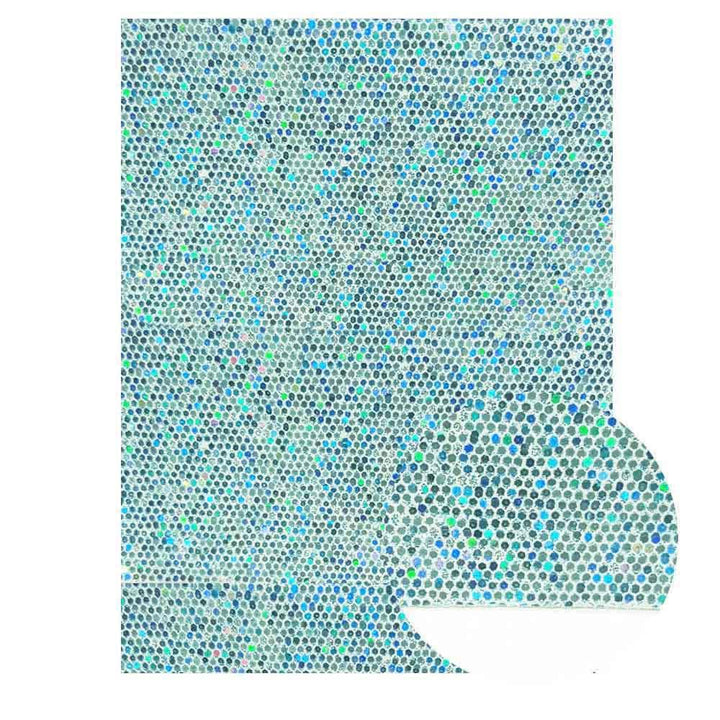 Lisslune | Shiny Ocean Blue Glitter Fabric: Unleash your creative glamour