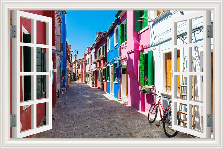Lisslune | 3D Street Scene Self-Adhesive European Wallpaper