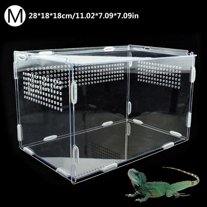 Lisslune | Transparent Acrylic Case for Reptile Habitat and Insect Observation