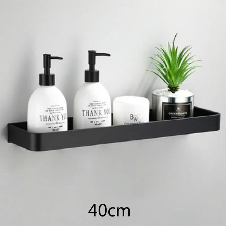 Lisslune | black wall-mounted storage shelf