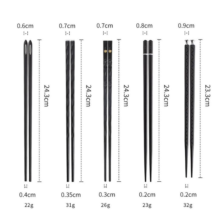 Lisslune | DineLux – Luxurious Chopstick Set with Refined Designs (5 Pairs)