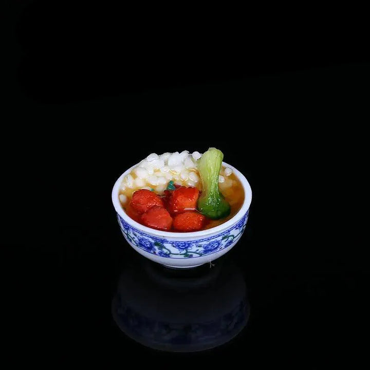 Lisslune | Enchanting Mini Chinese Cuisine Bowl Playset - Cute Decorative Items for Children and Home