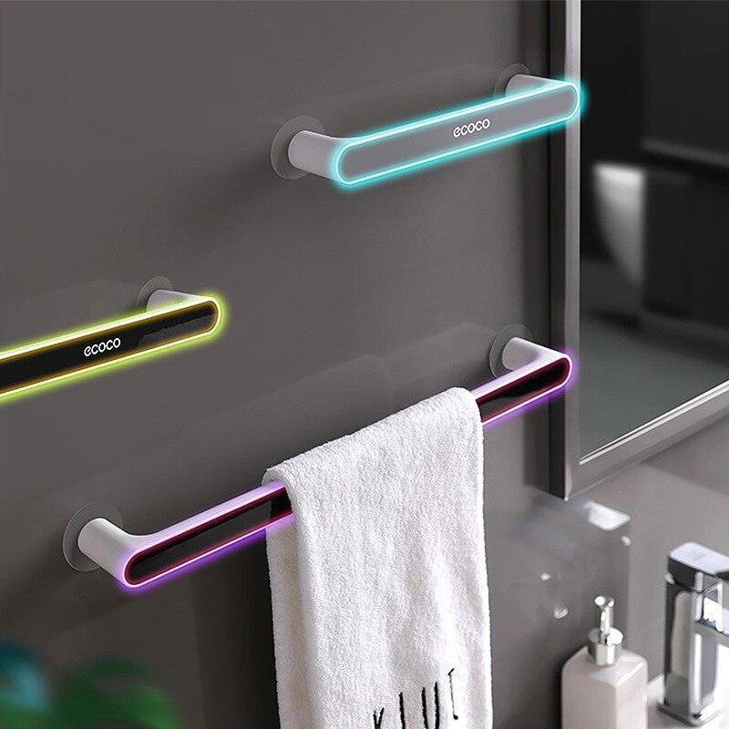 Lisslune | Modern gray and black self-adhesive towel holder with double hooks - 26.5*5.5cm