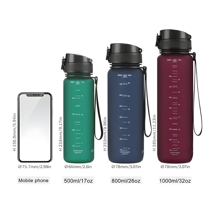 Lisslune | HydraShake | Sport Shaker Bottle - BPA-free and leak-proof