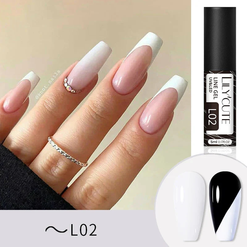 Rynx |5ML Aurora Ocean Blue Liner Gel Polish Nail Art Sparkling Painting Cat Magnetic Gel Semi Permanent UV Gel French Nails