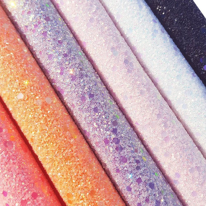 Lisslune | Festive Chunky Glitter Synthetic Leather Bow for Christmas Crafts