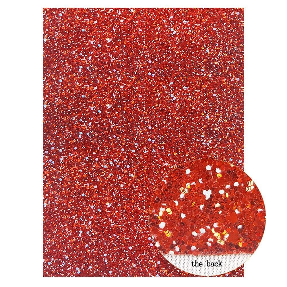 Lisslune | Glamorous Golden Purple Chunky Glitter Synthetic Leather Sheets for Creative DIY Projects
