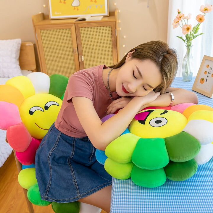 Lisslune | Colorful Sunflower Plush Comfort Seat Cushion