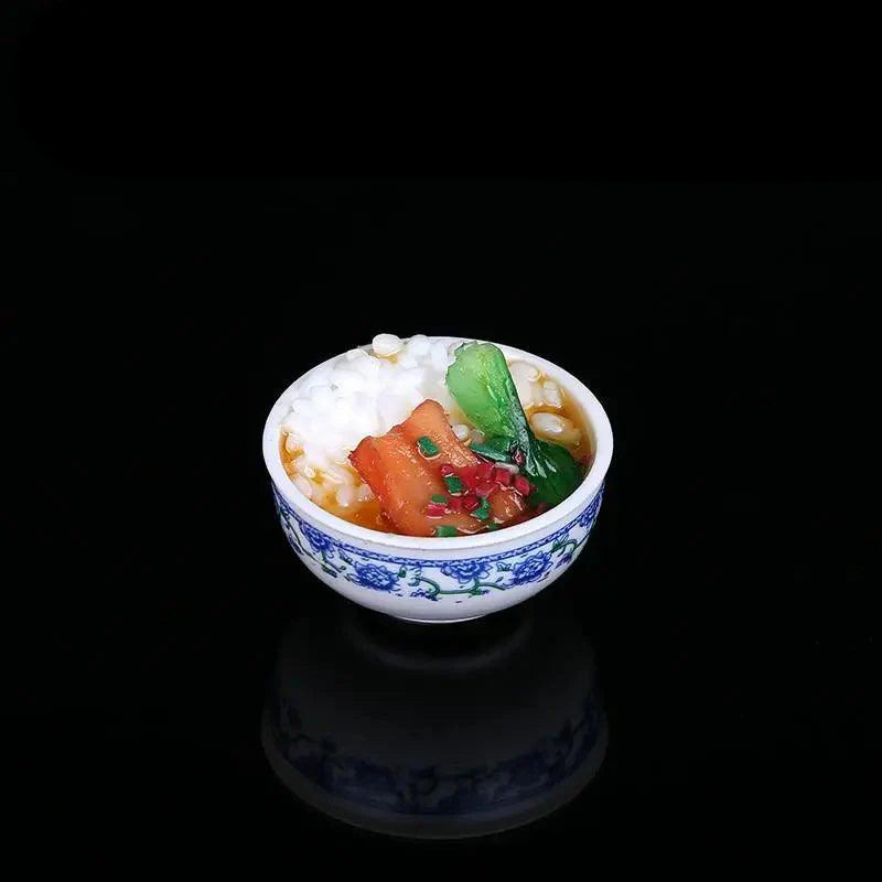 Lisslune | Enchanting Mini Chinese Cuisine Bowl Playset - Cute Decorative Items for Children and Home
