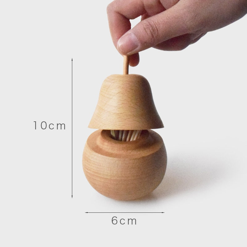 Lisslune | Wooden Pear Toothpick Holder