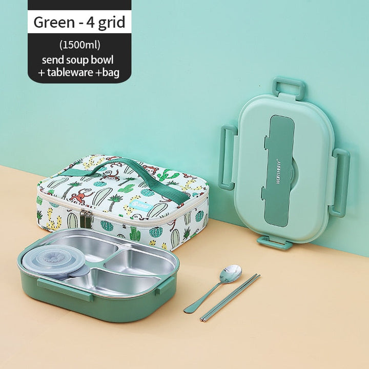 Lisslune | Stainless Steel Multi Compartment Kids Lunch Box
