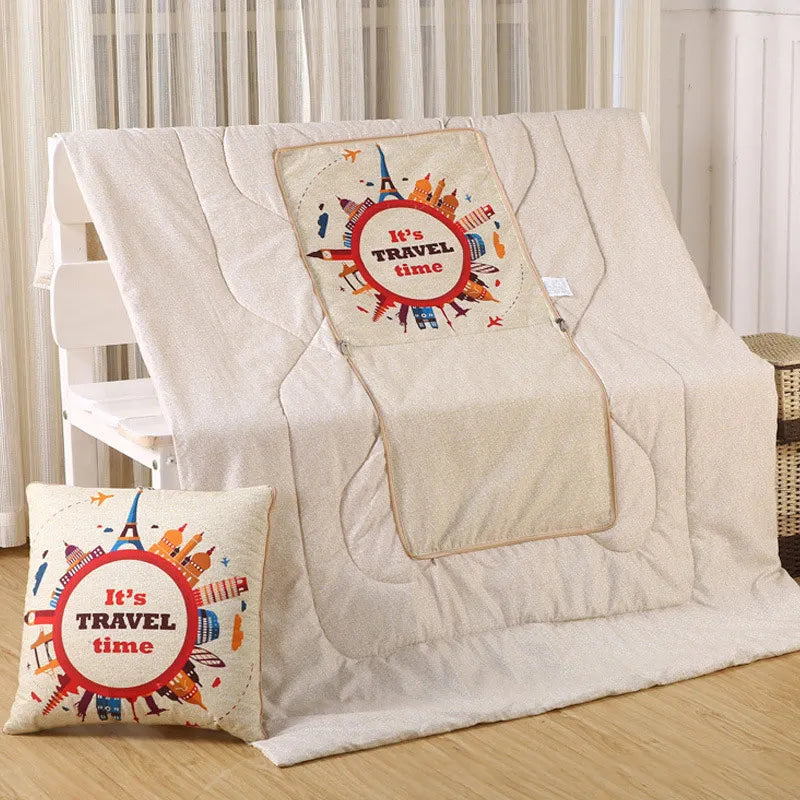 Lisslune | Cozy Convertible Pillow Quilt Combo Blanket