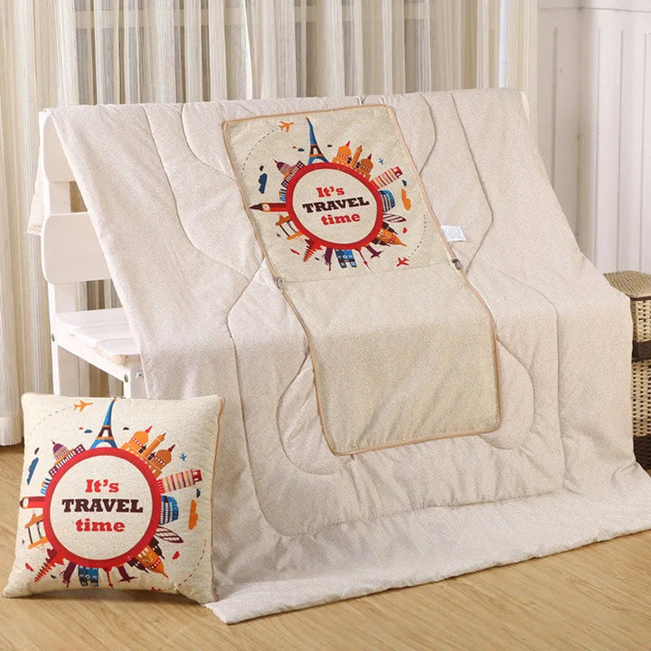 Lisslune | Cozy Convertible Pillow Quilt Combo Blanket