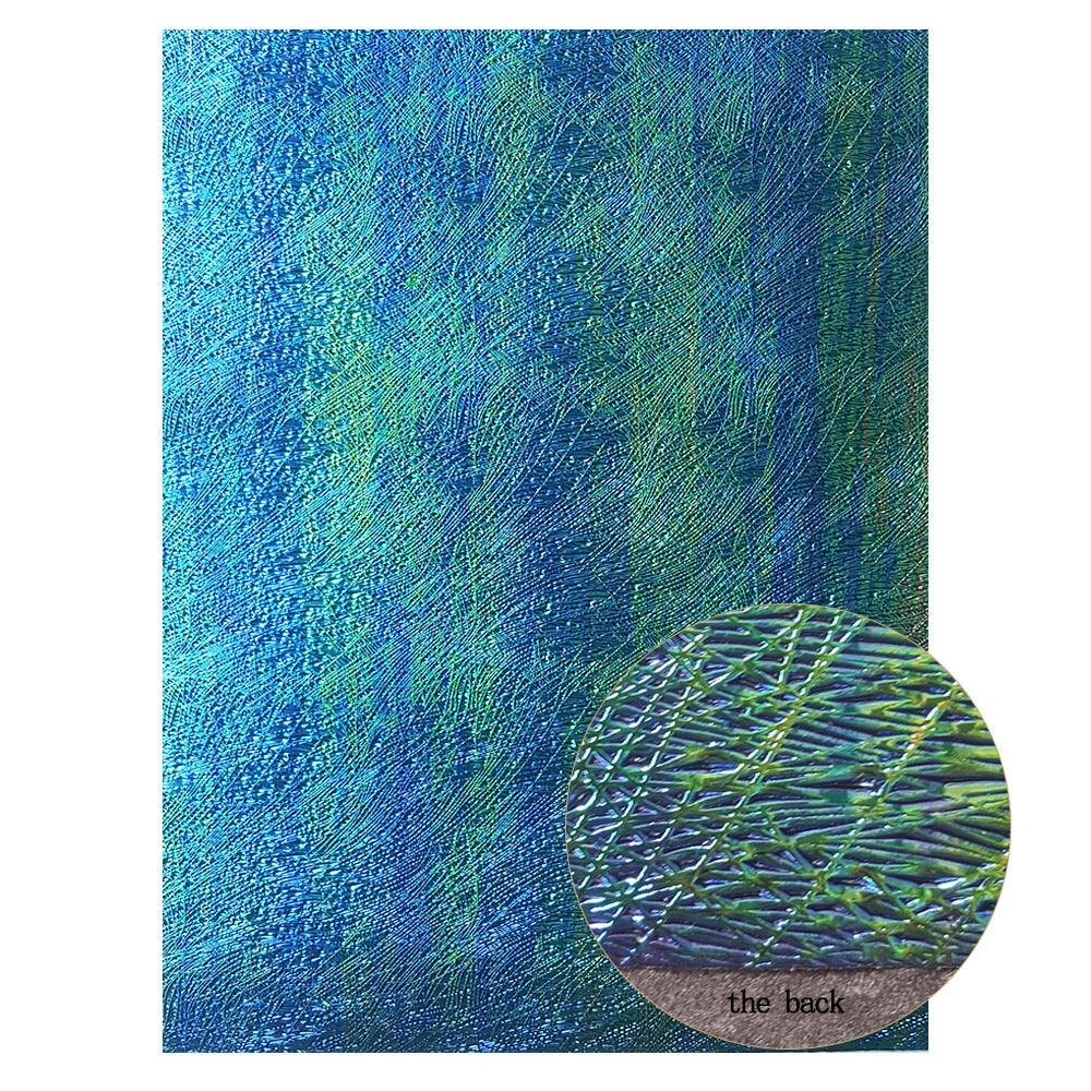 Lisslune | Lustrous Green Glitter Snake Skin Synthetic Leather Bow Craft Kit