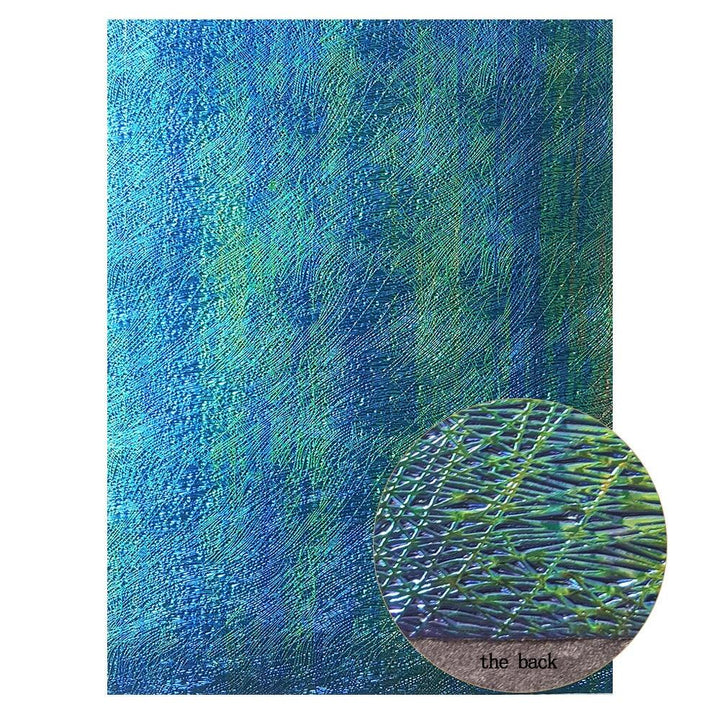 Lisslune | Lustrous Green Glitter Snake Skin Synthetic Leather Bow Craft Kit