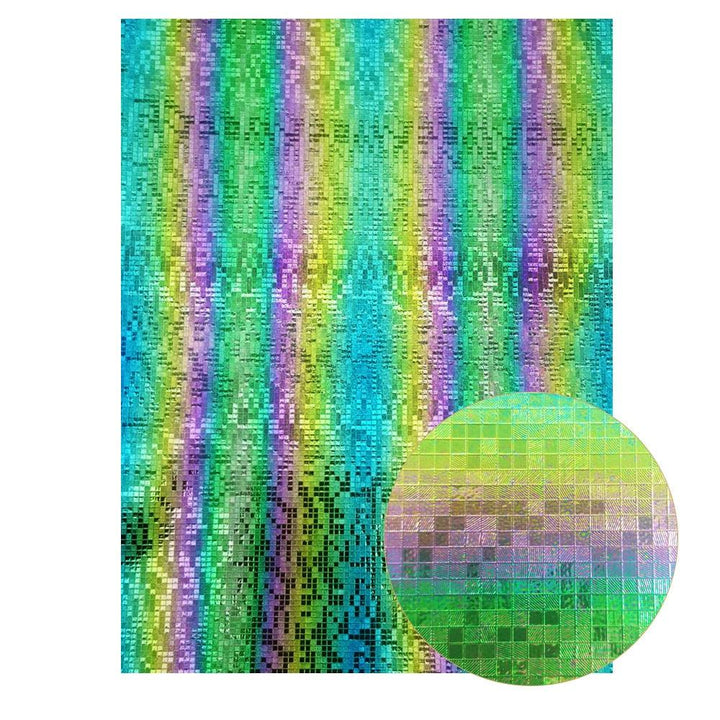 Lisslune | Lustrous Green Glitter Snake Skin Synthetic Leather Bow Craft Kit