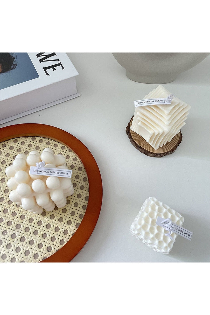 Lisslune | geometric wax candle