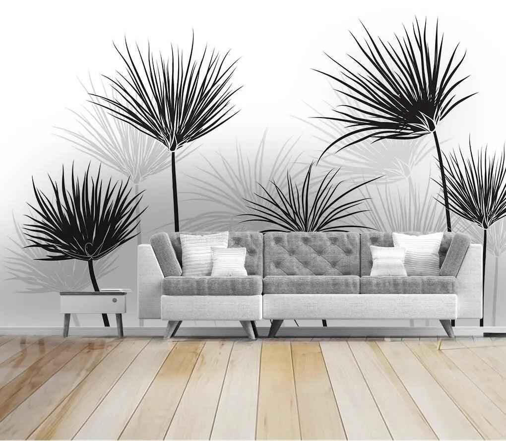 Lisslune | Peaceful Tropical Oasis 3D Wall Mural - Custom Sizes Available