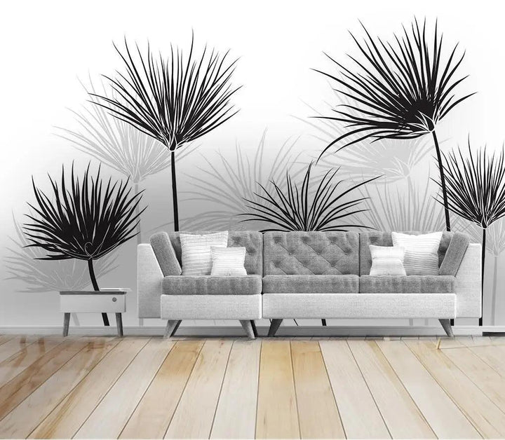 Lisslune | Peaceful Tropical Oasis 3D Wall Mural - Custom Sizes Available