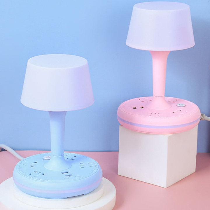Lisslune | Multi Power Strip Phone Holder Table Lamp
