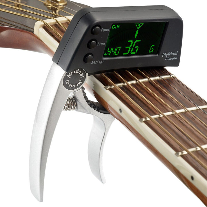 Lisslune | Capo & Tuner "TuneGrip" – 2-in-1 Guitar accessory with LCD screen