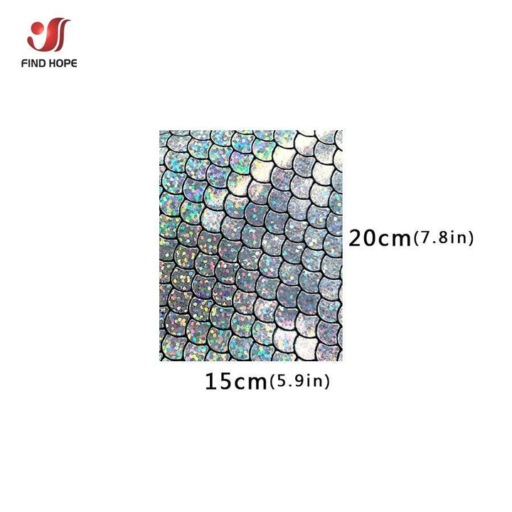 Lisslune | Enchanted holographic mermaid scales PU synthetic leather for creative DIY projects