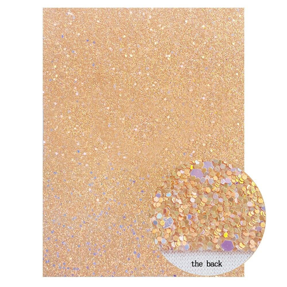 Lisslune | Glamorous Golden Purple Chunky Glitter Synthetic Leather Sheets for Creative DIY Projects