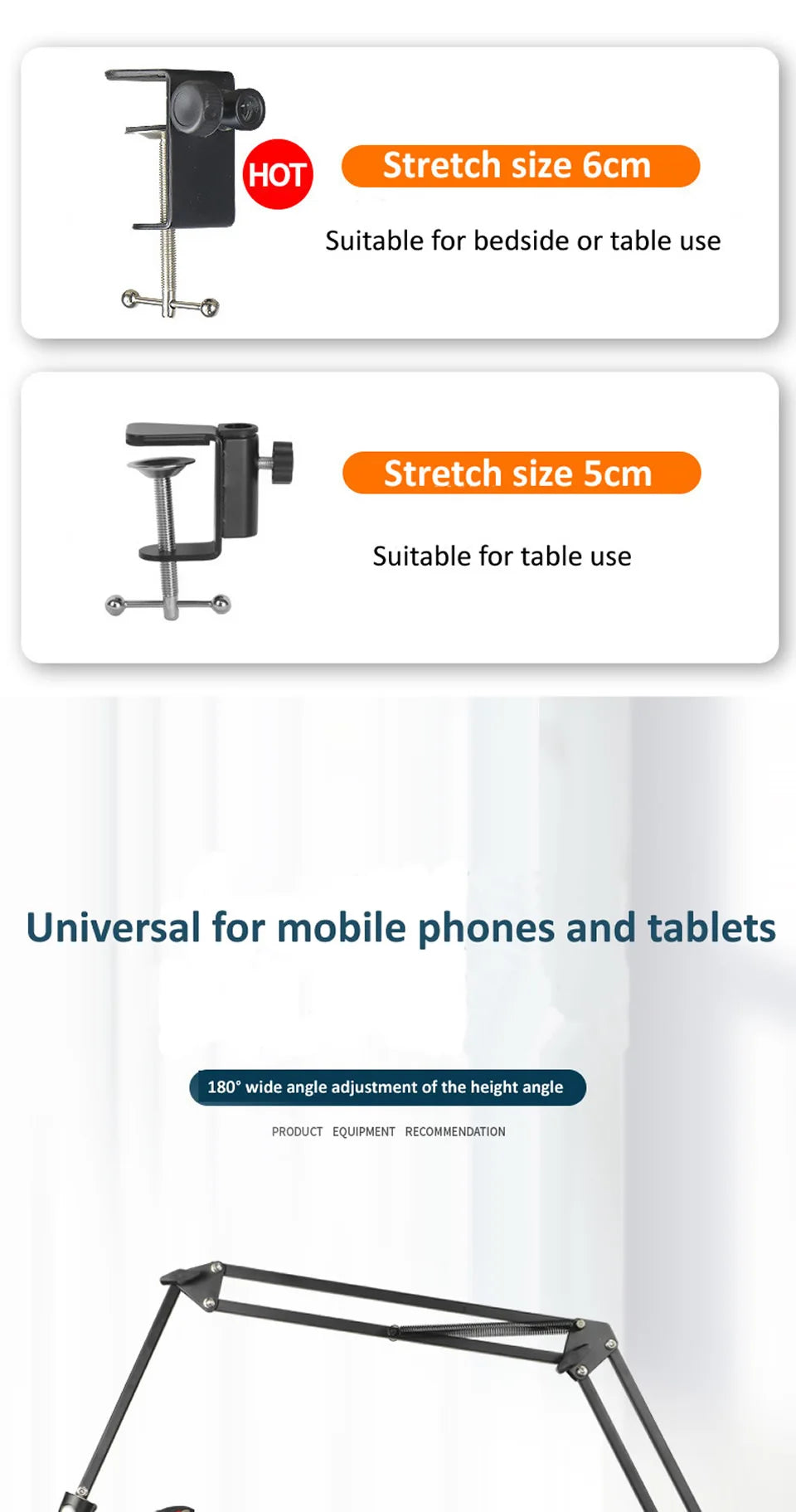 Lisslune | 360° Adjustable i Pad Holder Stand for Bed