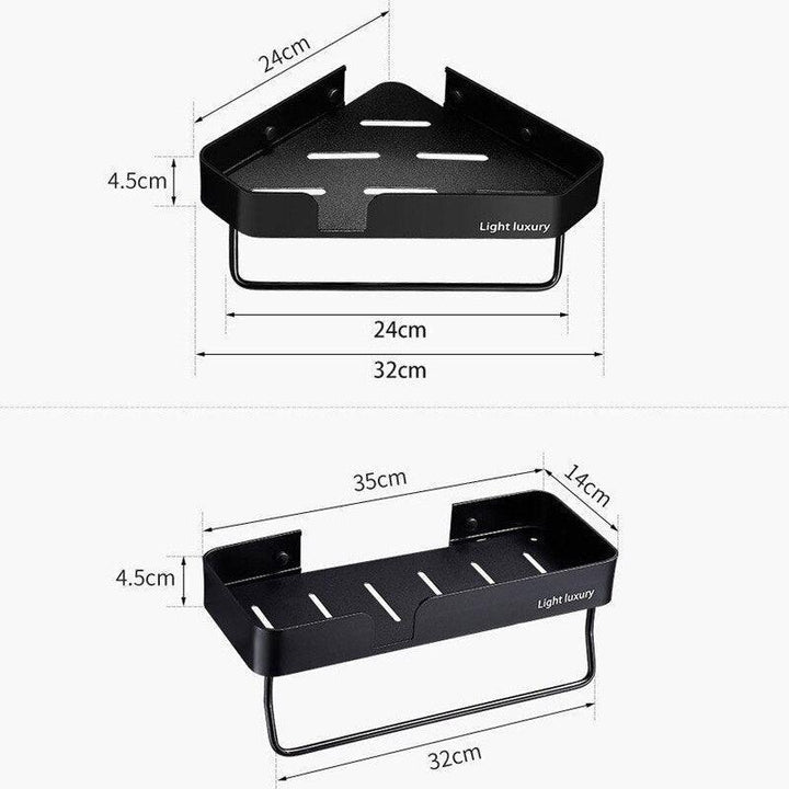 Lisslune | Stylish Rustproof Aluminum Bathroom Caddy with Overlaid Water Drain