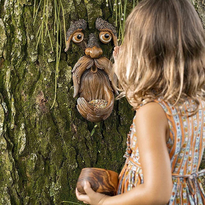Lisslune | Eyes of Nature: Tree Face Bird Feeder Station