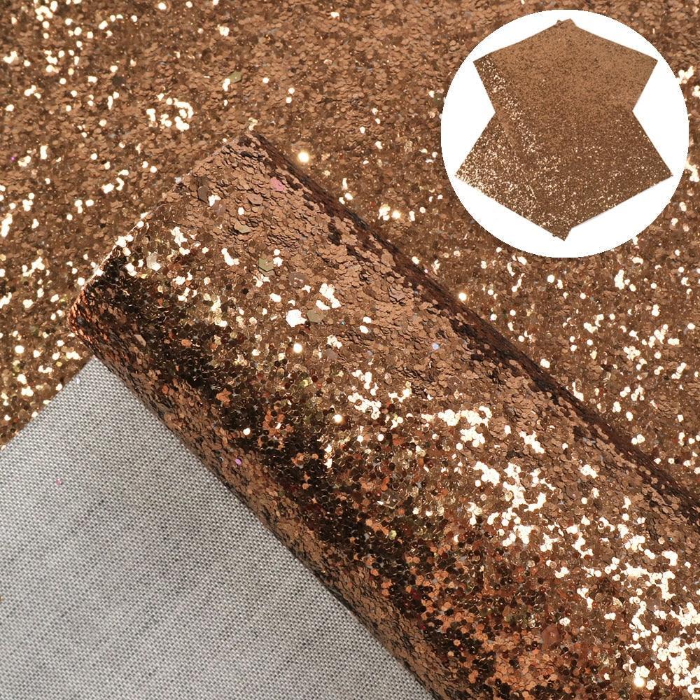 Lisslune | Glamorous Chunky Glitter Synthetic Leather Sheets - Ultimate DIY Craft Material